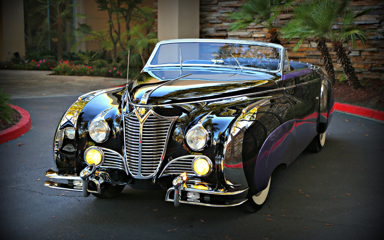 cadillac, sixty-two convertible, retro, cars, 1948 cars, luxury cars, black
