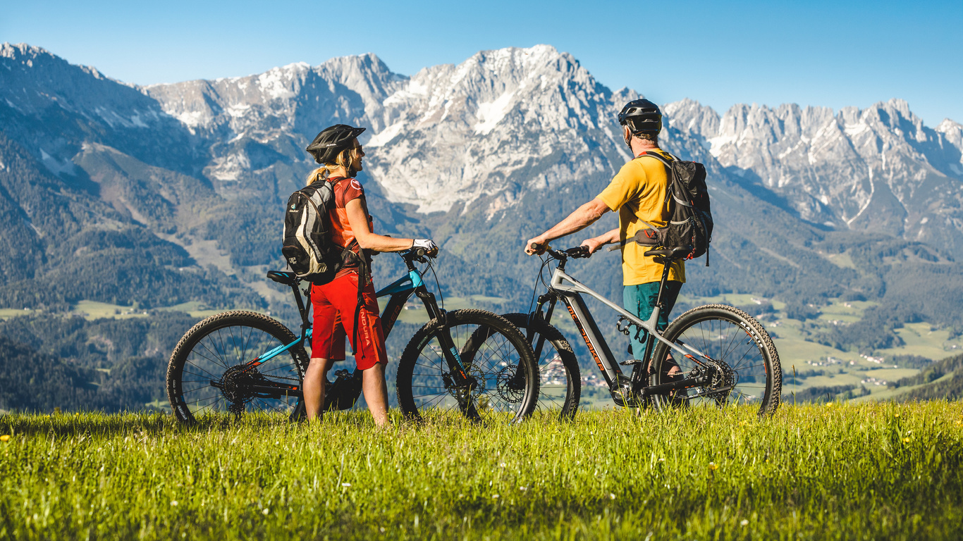  , kaiser mountains, tyrol, austria, e-bikes, green mobility