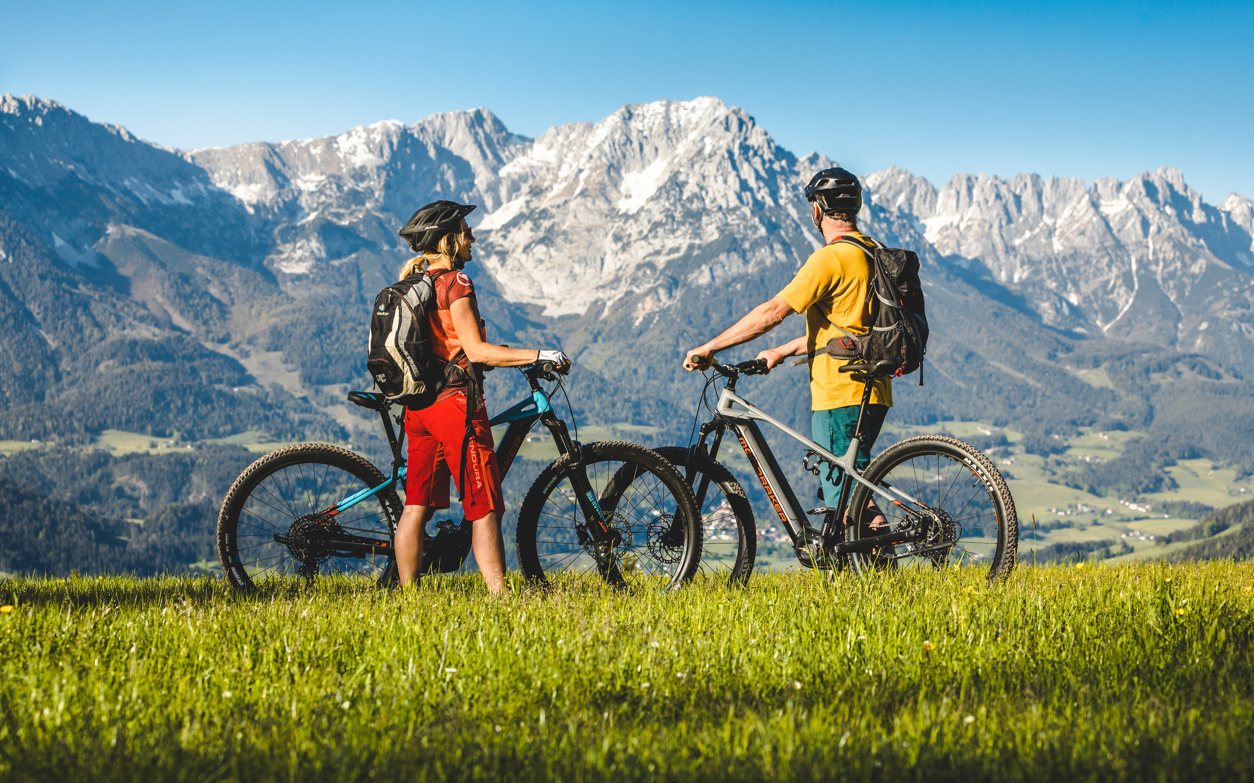  , kaiser mountains, tyrol, austria, e-bikes, green mobility
