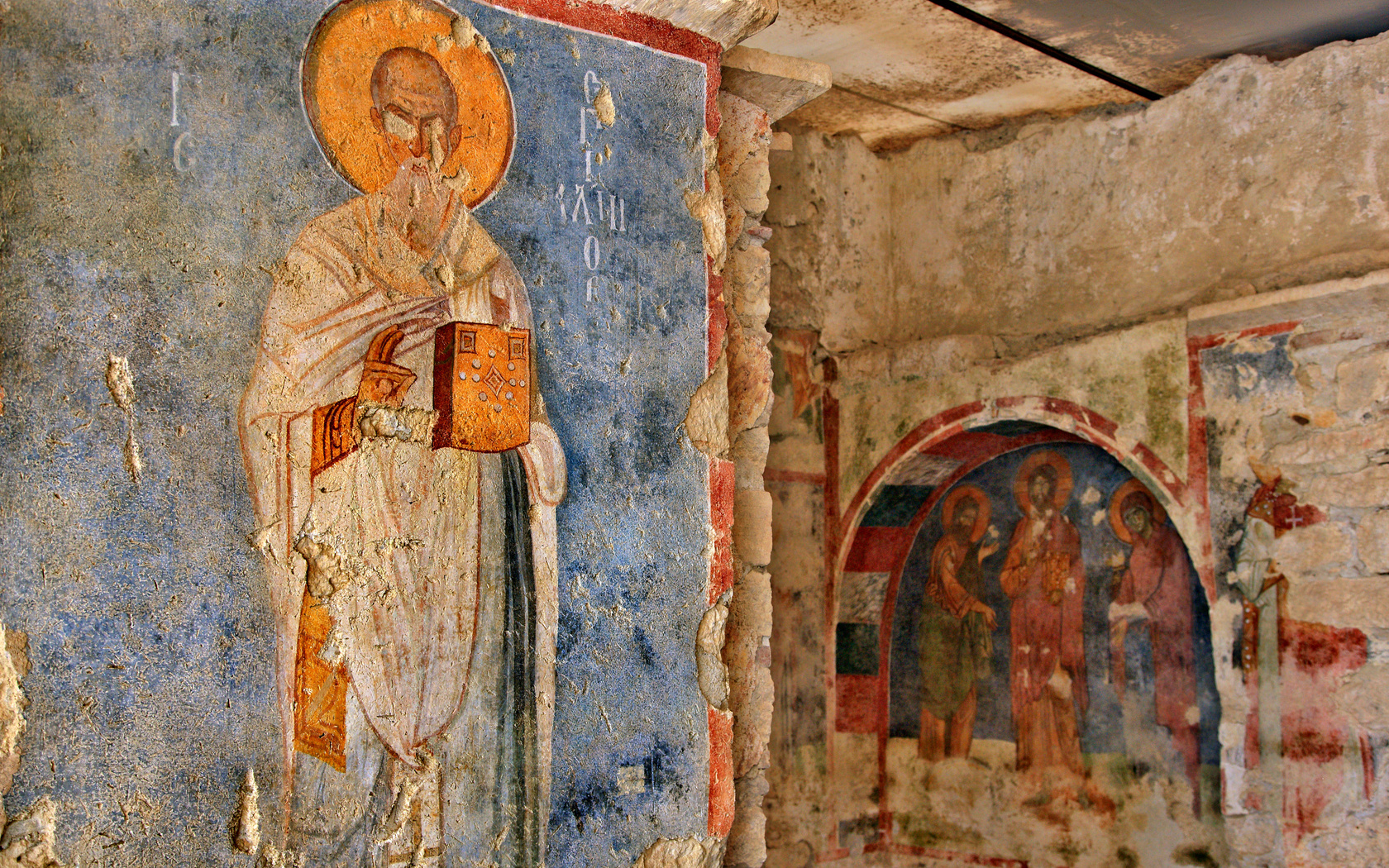 st nicholas church, demre, east roman basilica church, turkey, fresco