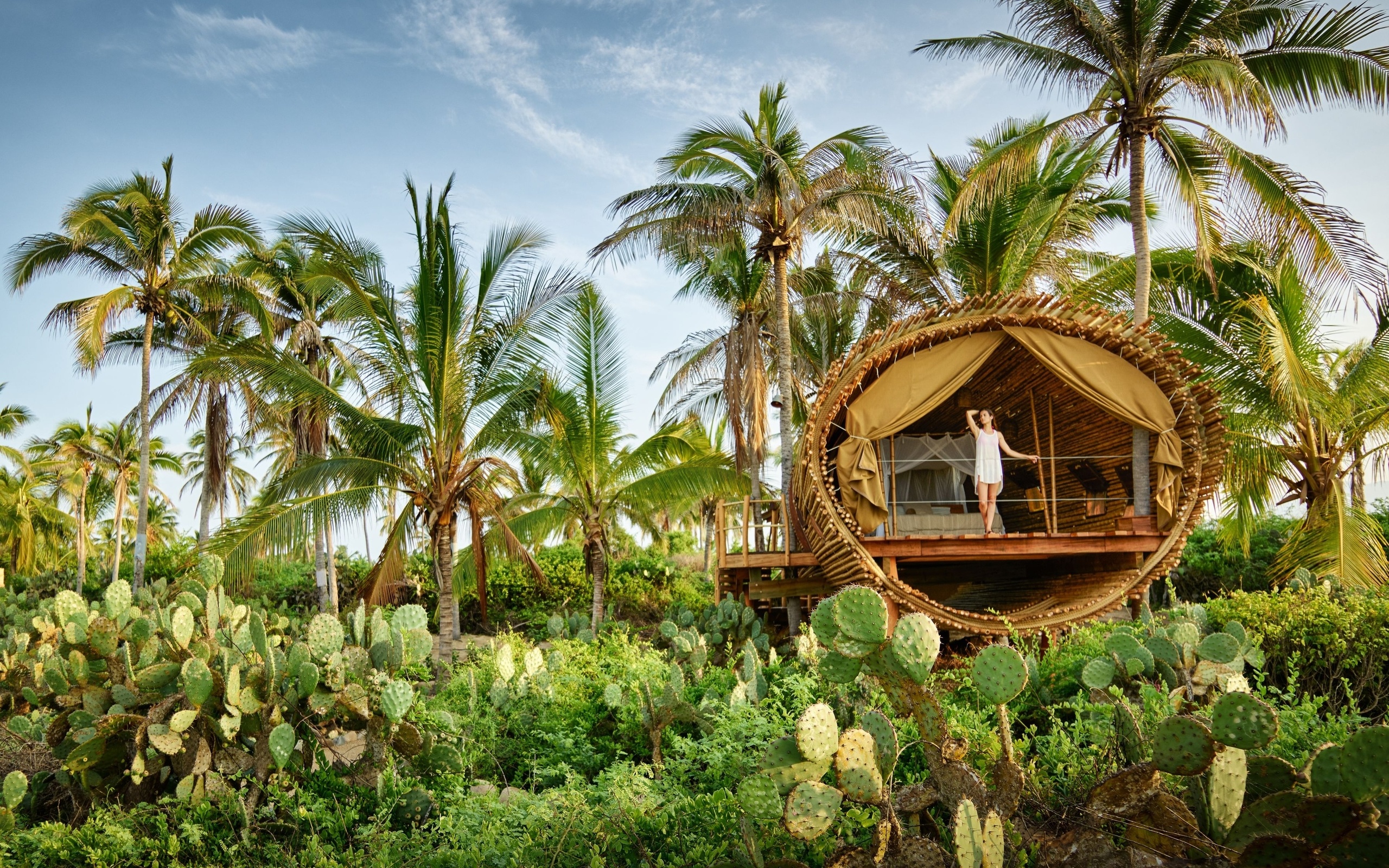 Экзотических путешествий. Отель в Мексике в джунглях. Бунгало в Тайланде. Шалаш на Бали. Playa Viva Мексика.