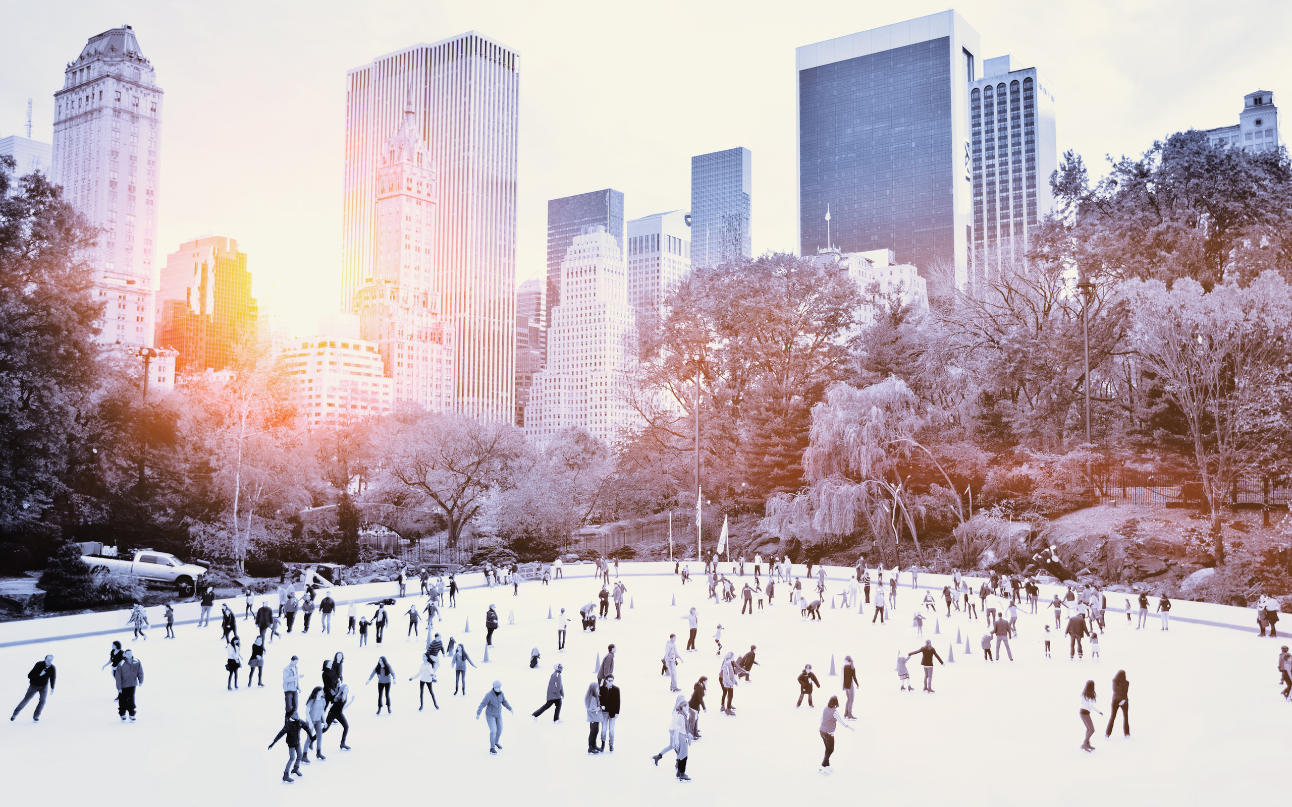 new york, central park, sunrise