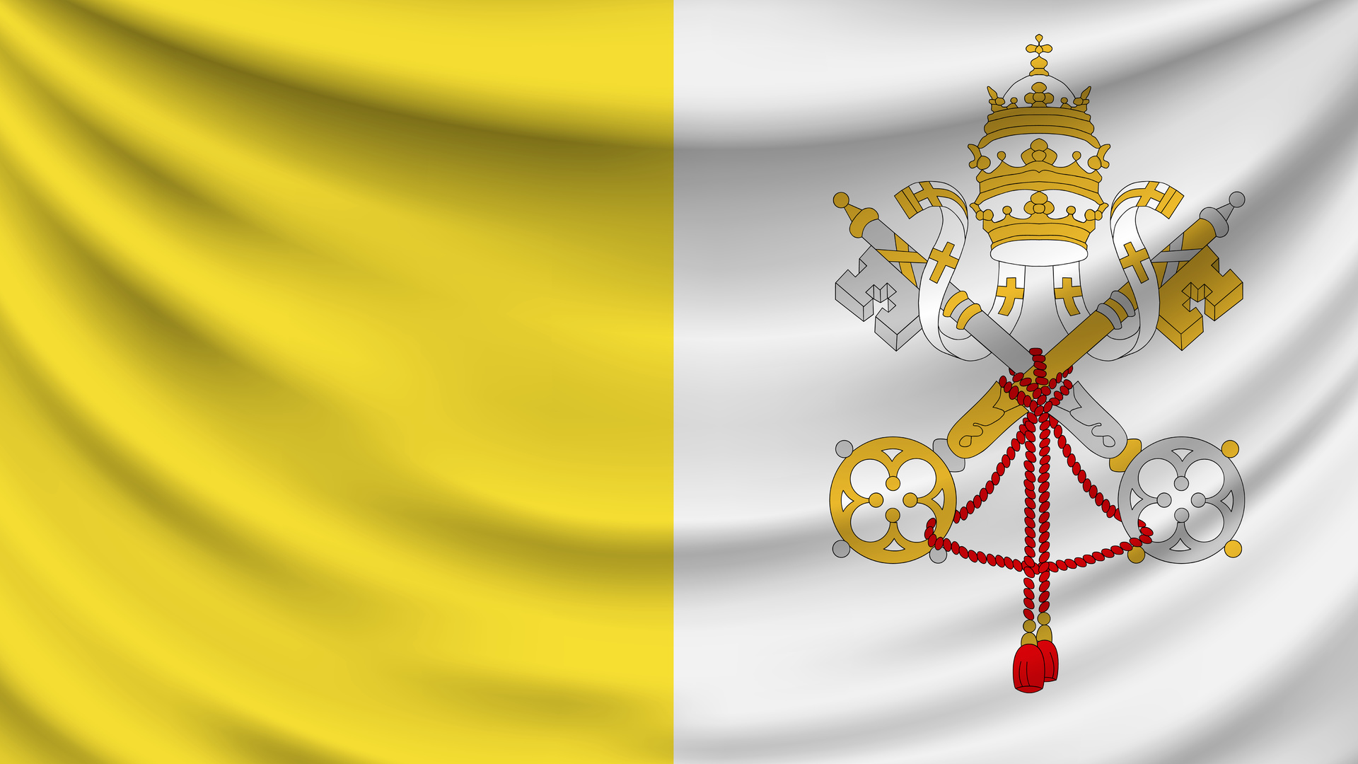 vexillum civitatis vaticanae, flag, vatican city, bandiera della citta del vaticano