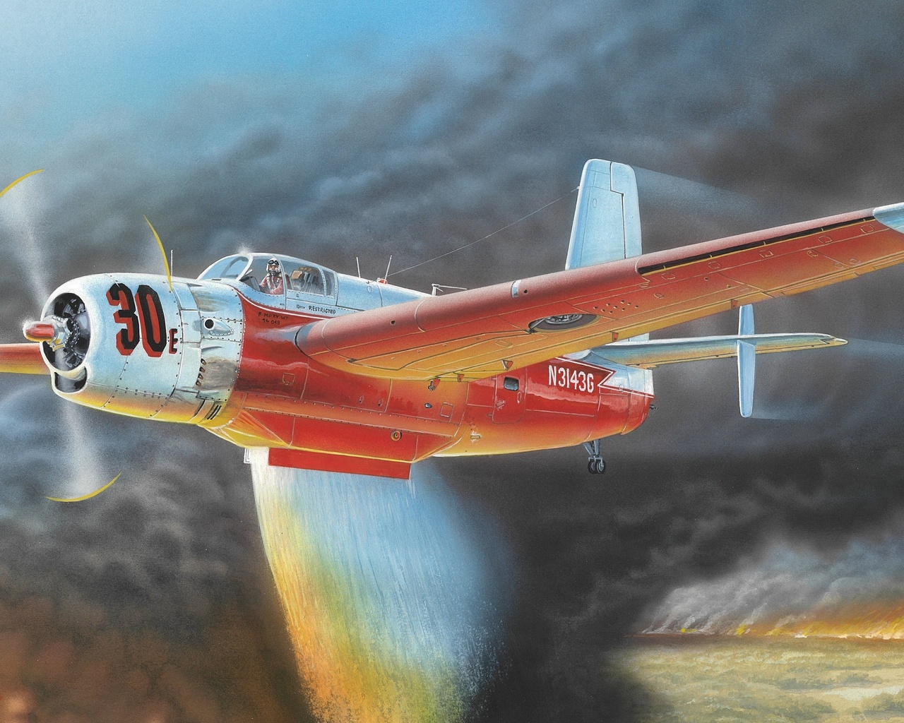 grumman af-2 guardian, fire bomber, largest single-engine piston-powered carrier aircraft