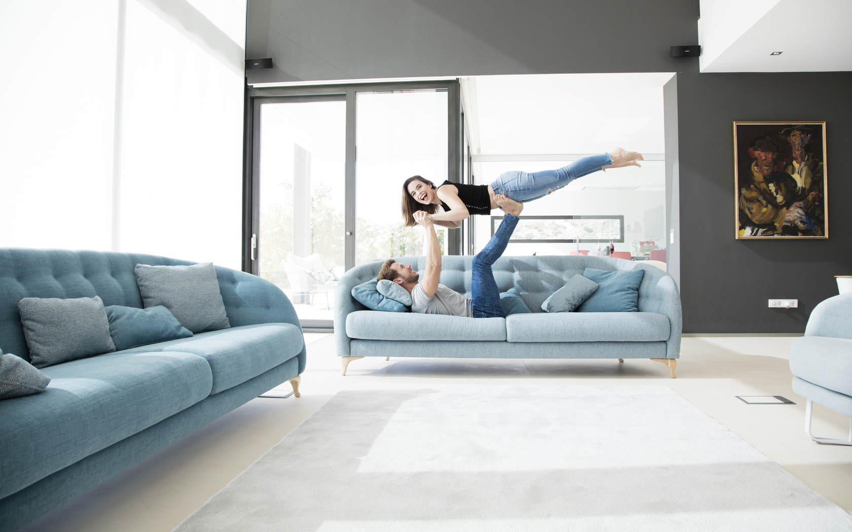 living room interior in modern style, wood decor, modern design, sofa