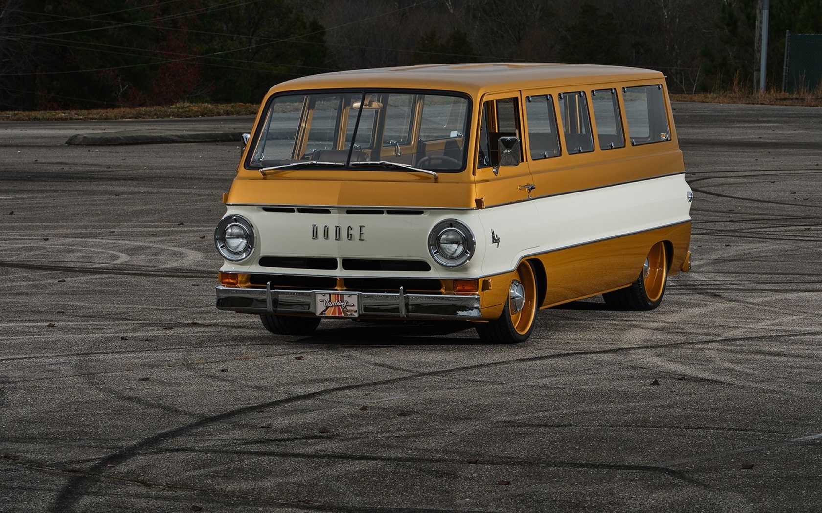 1969 dodge a108 custom van, classic, gold, white
