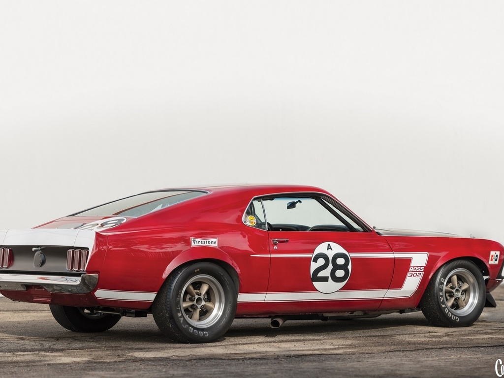 ford mustang boss 302, ford mustang, muscle cars, two tone, outdoors, ford, car, vehicle