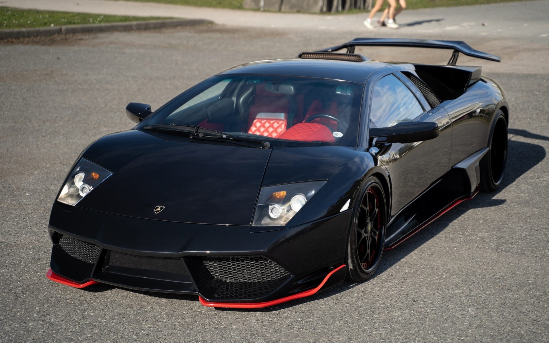 lamborghini murcielago, vehicle, lamborghini, black cars, italian cars