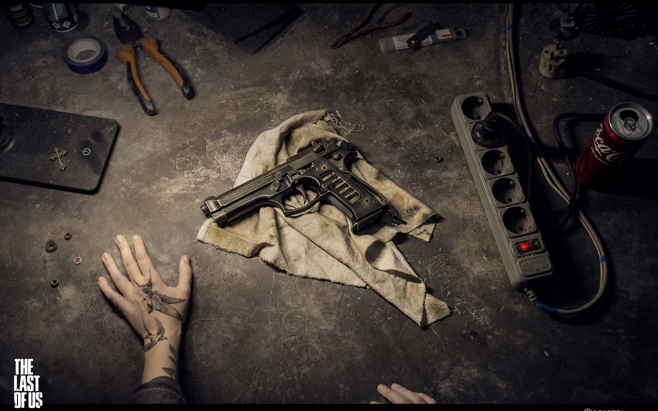 beretta, beretta 92, mod92, concept art, weapons, the last of us, last of us, hbo, series, naughty dog, noai, m9, pistol, apocaliptic, mod 92, ,   , ,  , ,  , , , , workbench,